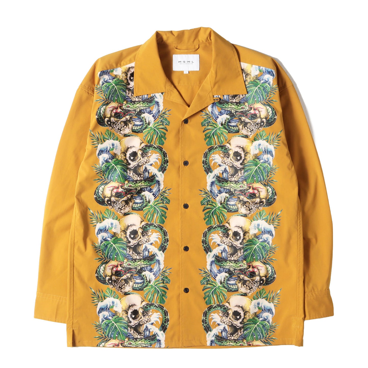 スカル&スネーク ストレッチ オープンカラーシャツ(SKULL LONG SLEEVE SHIRT)