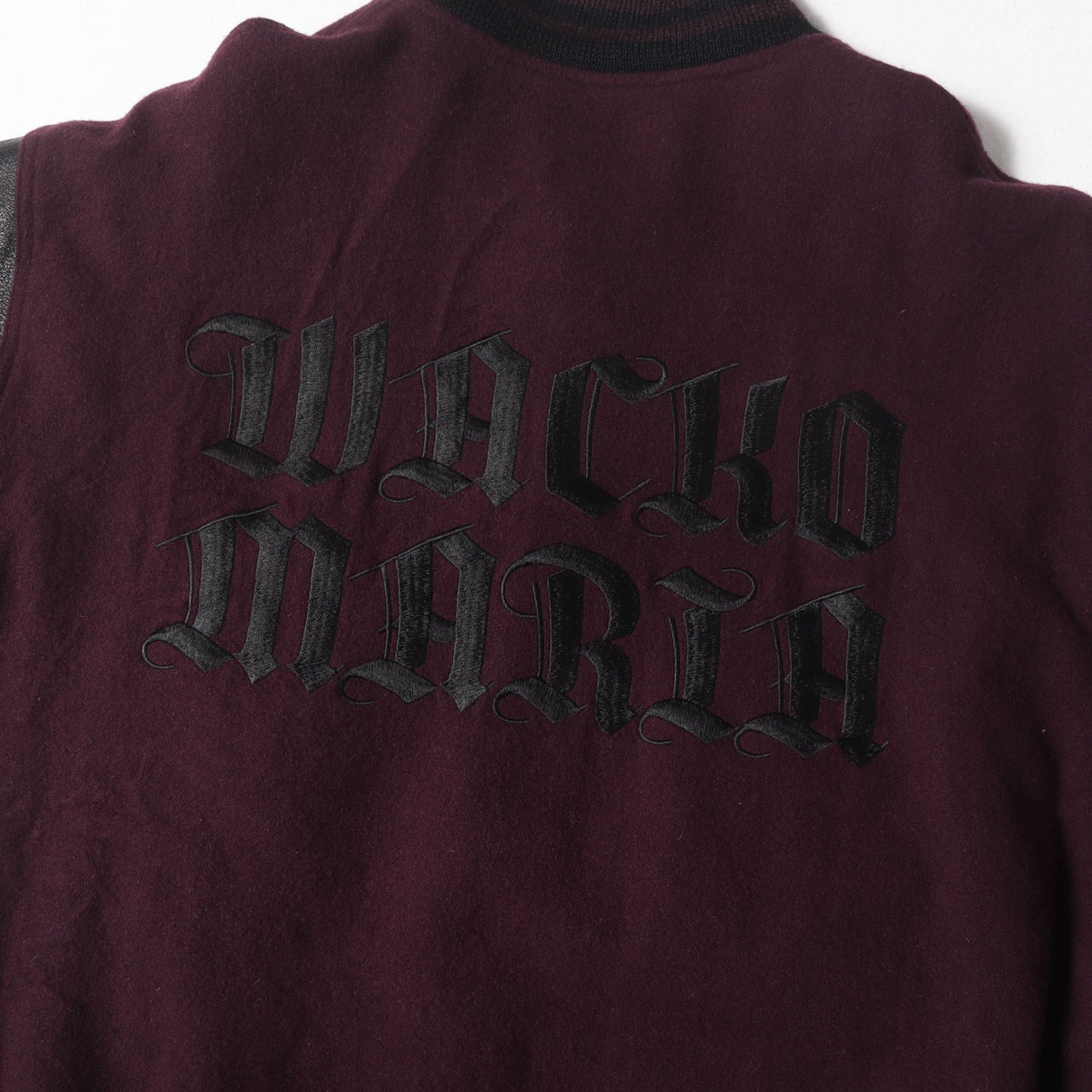 23SS 袖レザー メルトンウール スタジャン / バーシティ ジャケット(LEATHER VARSITY JACKET)