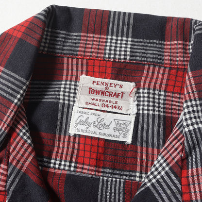 50s PENNEY'S TOWNCRAFT オープンカラー チェックシャツ