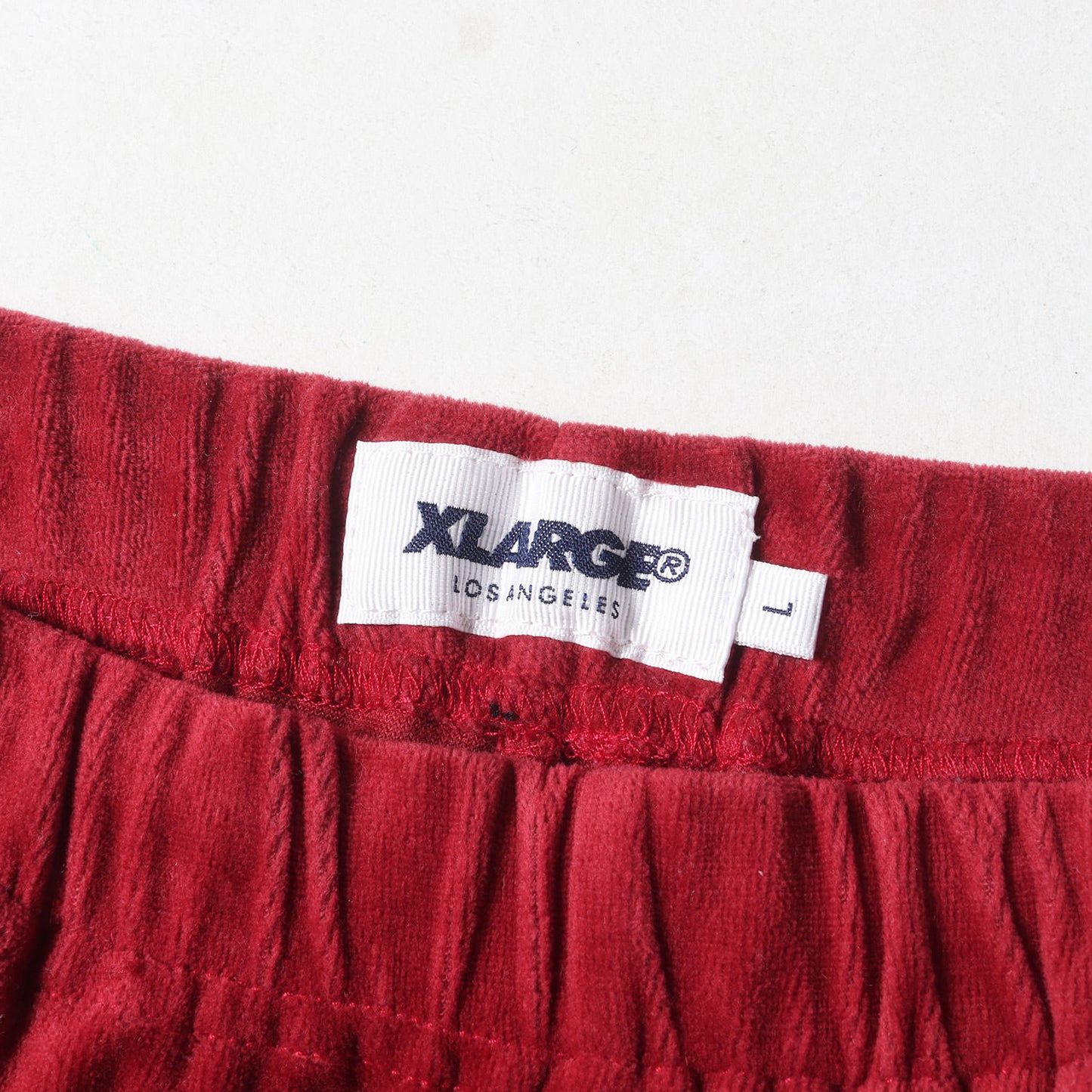 ブランドロゴ刺繍 ベロア スウェットパンツ