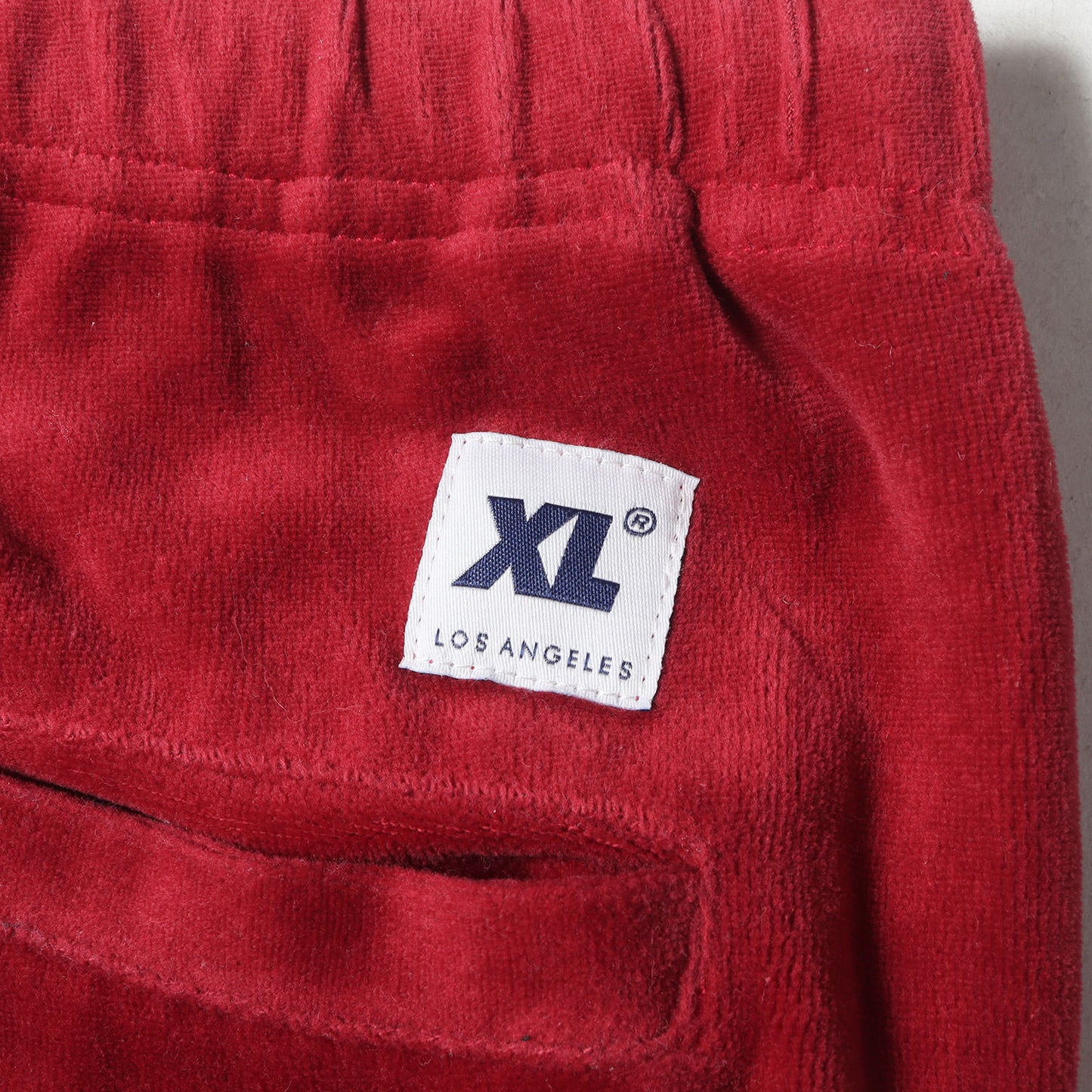 ブランドロゴ刺繍 ベロア スウェットパンツ