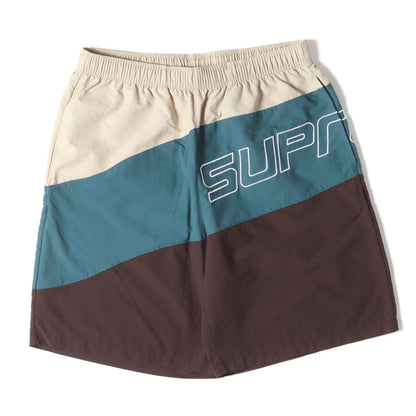 24SS ロゴ刺繍 3トーン ナイロン ショーツ(Curve Nylon Short)