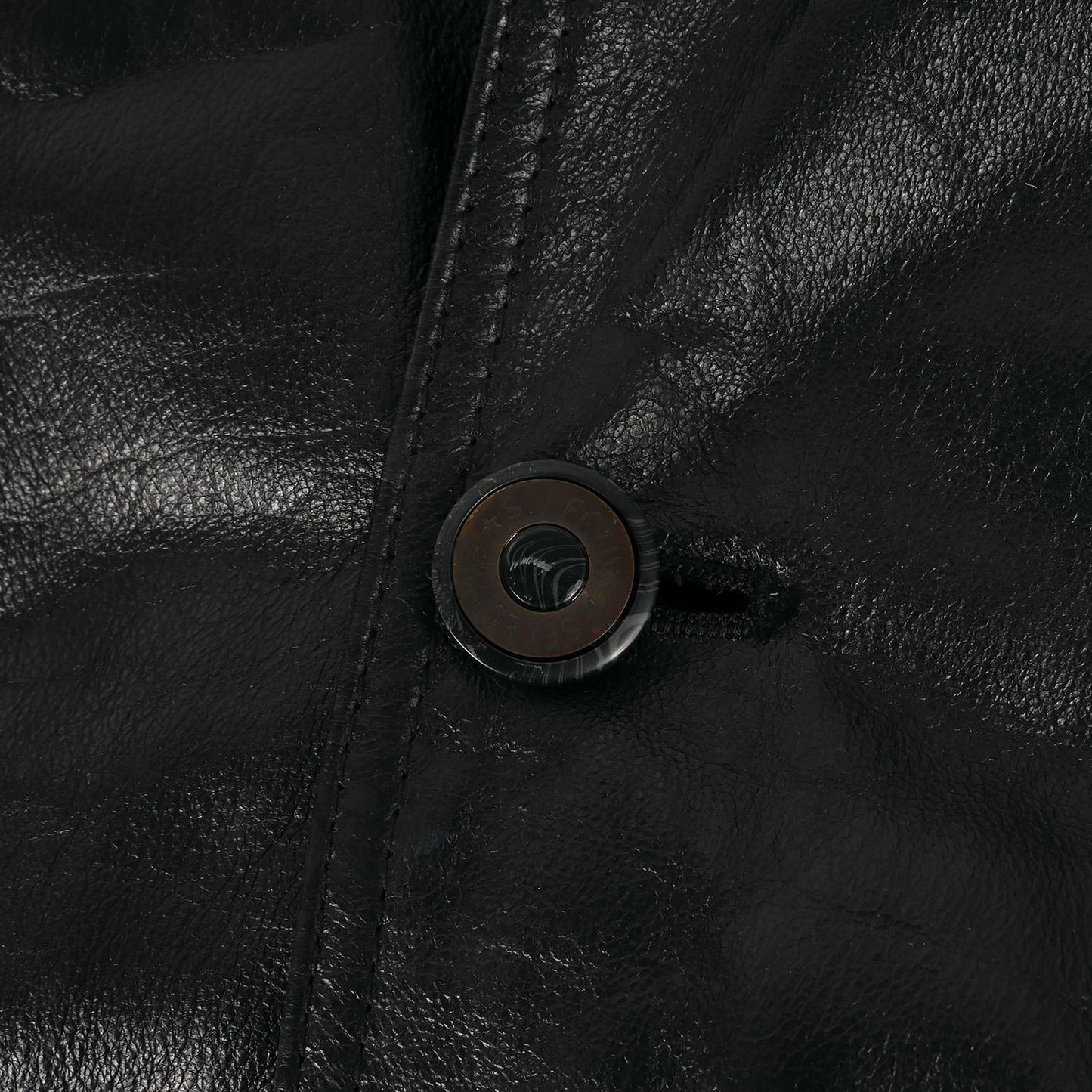 90s CALICO BALL カウレザー 裏地キルティング ハーフコート