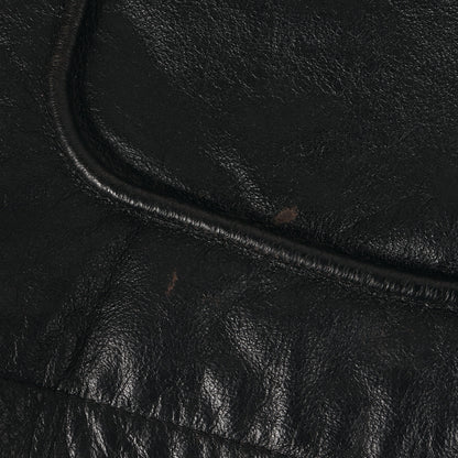 90s CALICO BALL カウレザー 裏地キルティング ハーフコート