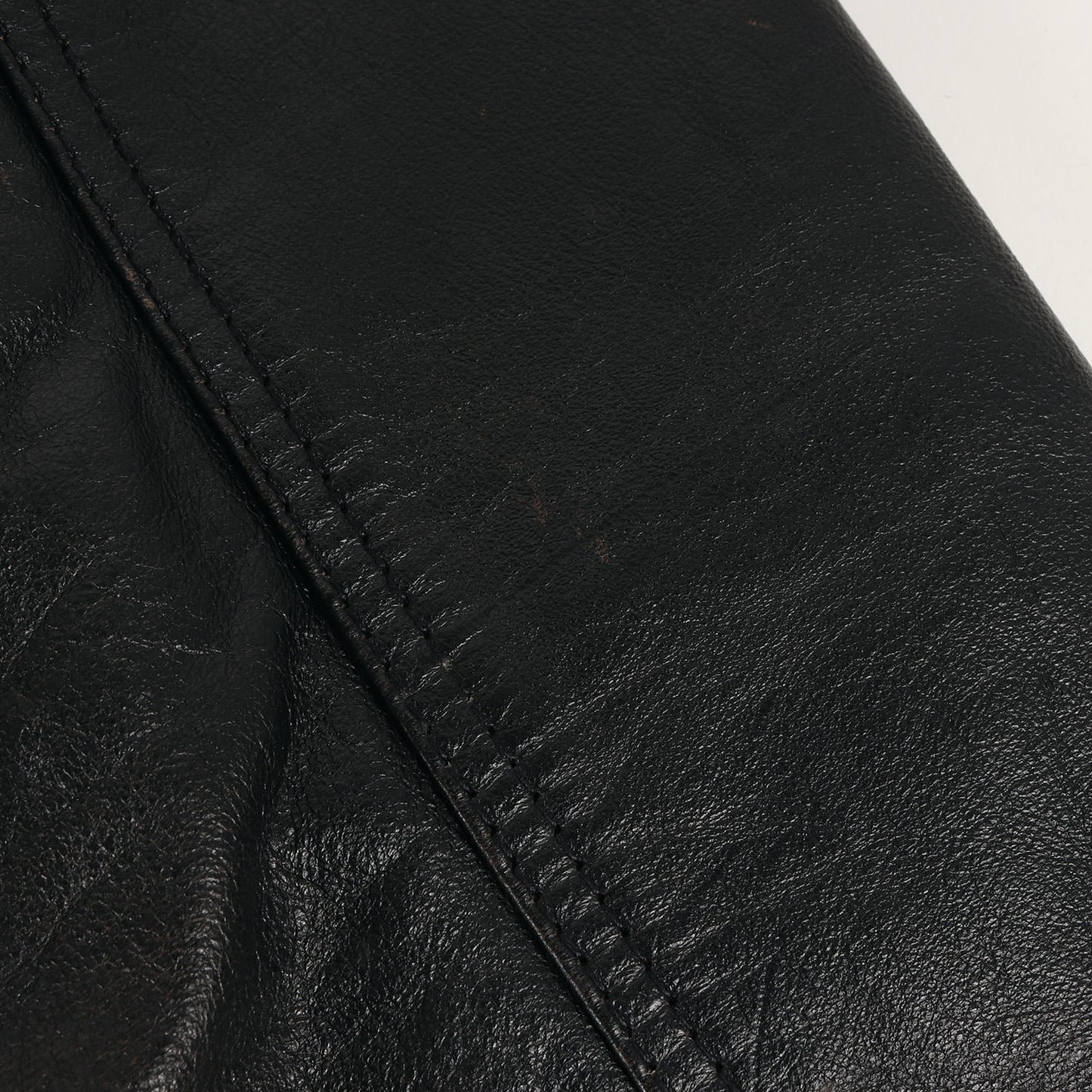 90s CALICO BALL カウレザー 裏地キルティング ハーフコート