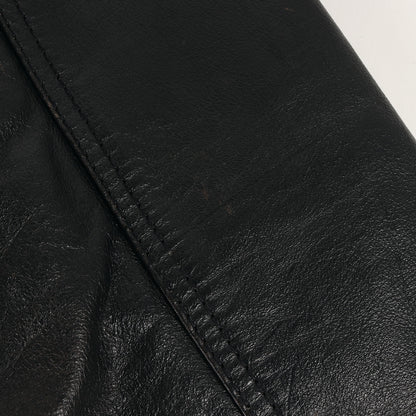 90s CALICO BALL カウレザー 裏地キルティング ハーフコート