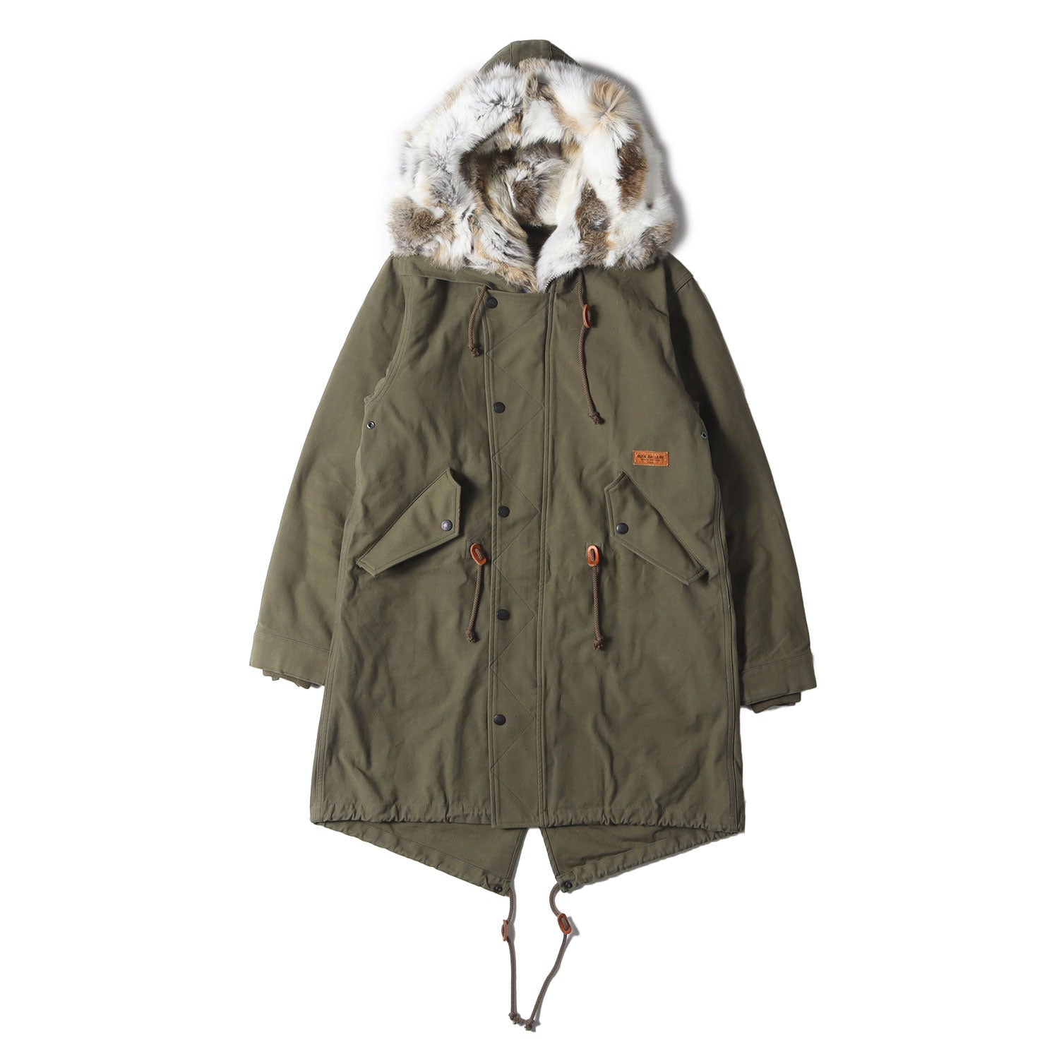 RUDE GALLERY (ルードギャラリー) ライナー付き ラビットファーフード フィッシュテール モッズコート(RABBIT COAT ...