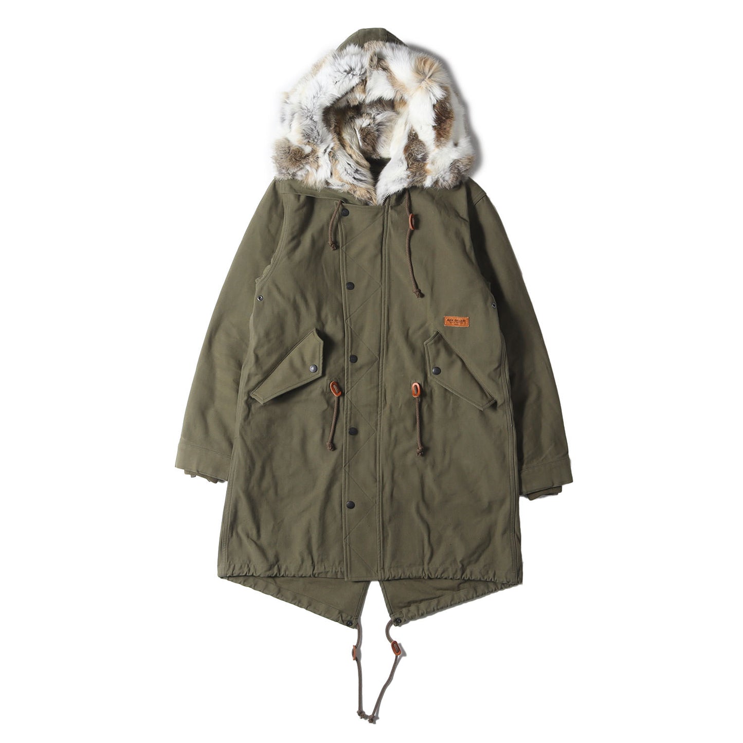 ライナー付き ラビットファーフード フィッシュテール モッズコート(RABBIT COAT)