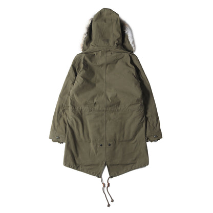 ライナー付き ラビットファーフード フィッシュテール モッズコート(RABBIT COAT)