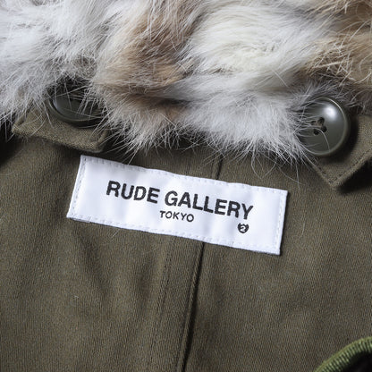 ライナー付き ラビットファーフード フィッシュテール モッズコート(RABBIT COAT)