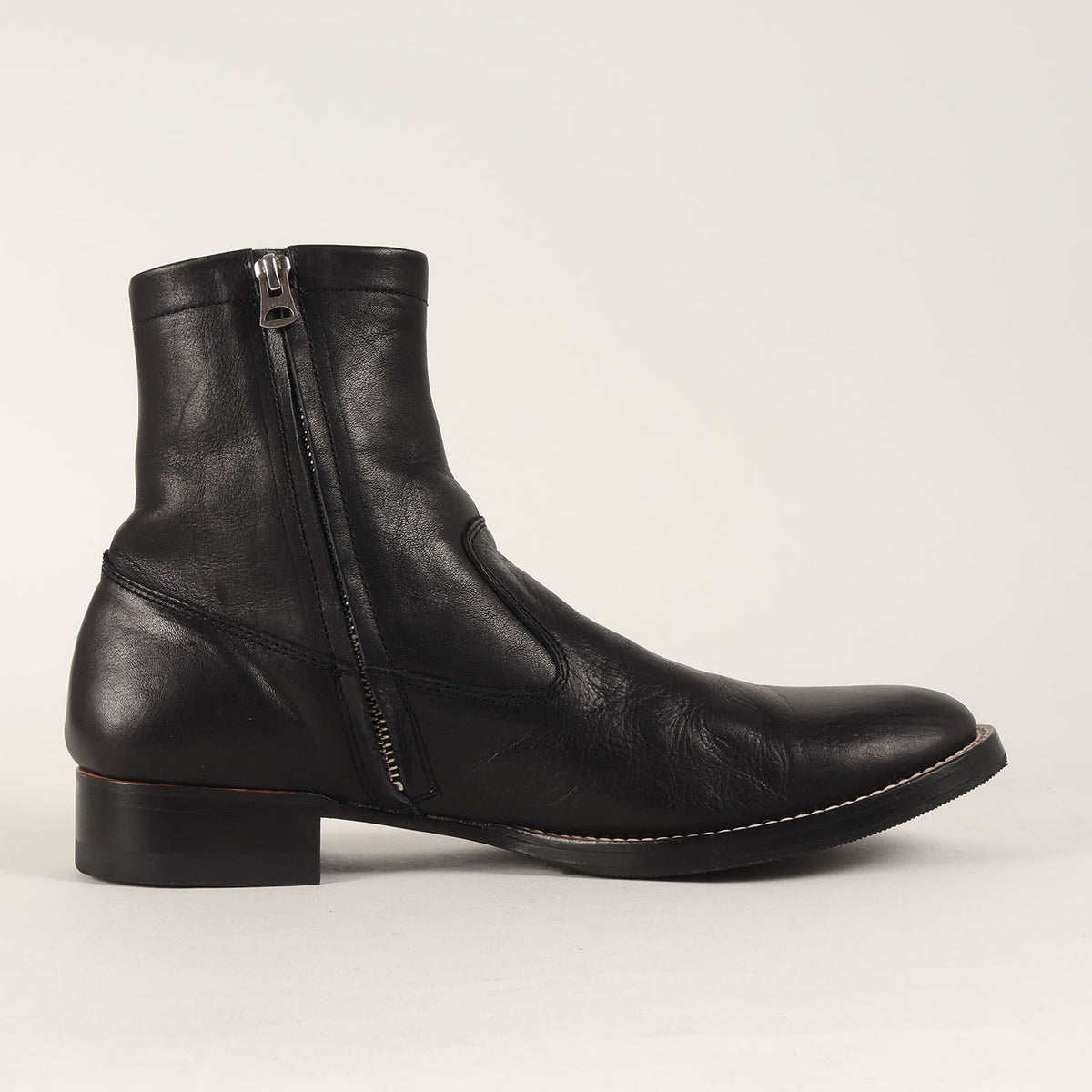 サイドジップ レザーブーツ (SIDE ZIP BOOTS)