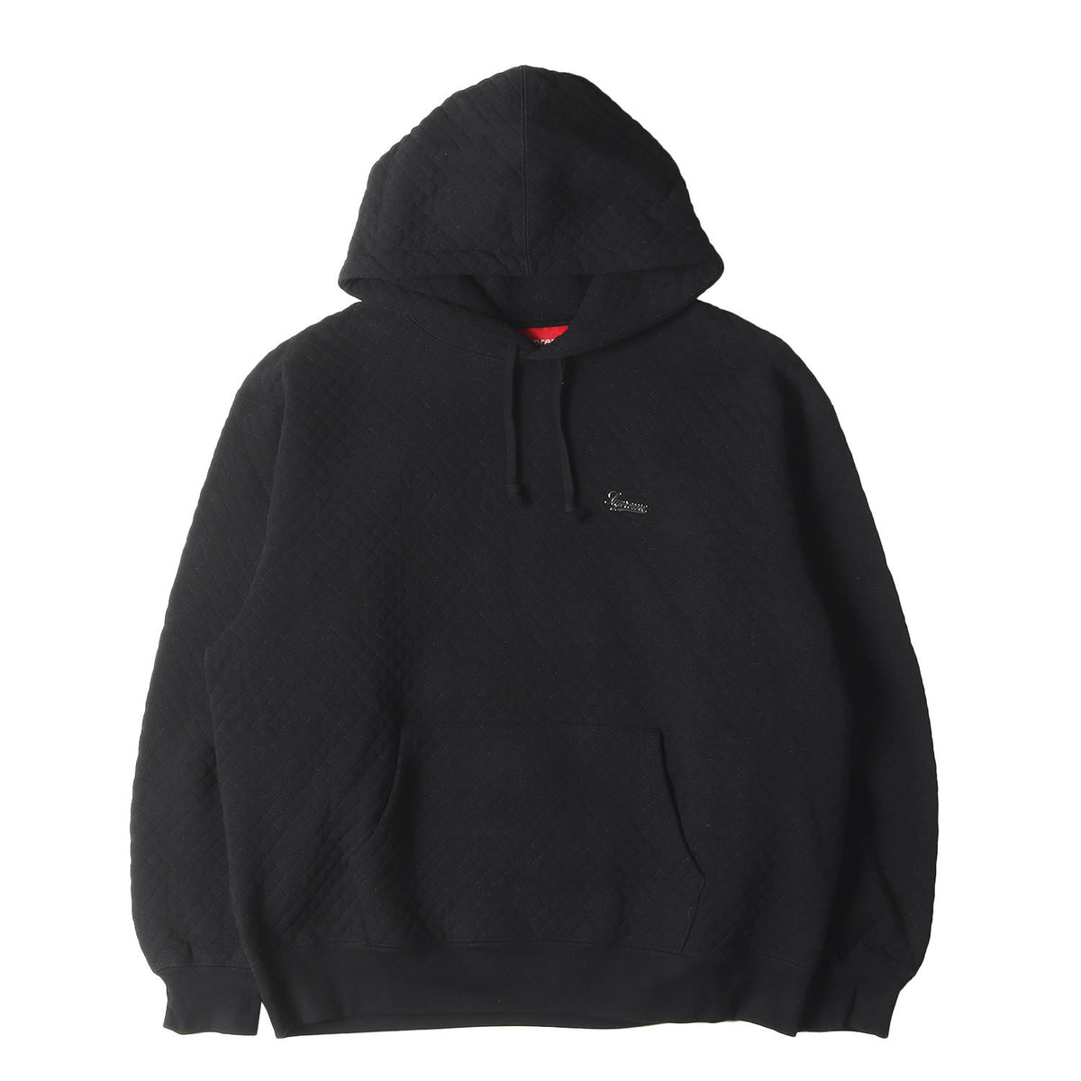 23SS ロゴプレート キルティング スウェット パーカー(Micro Quilted Hooded Sweatshirt)