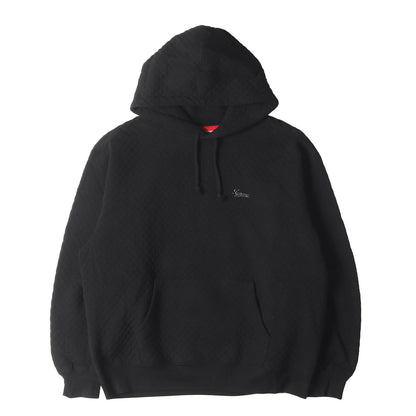 23SS ロゴプレート キルティング スウェット パーカー(Micro Quilted Hooded Sweatshirt)
