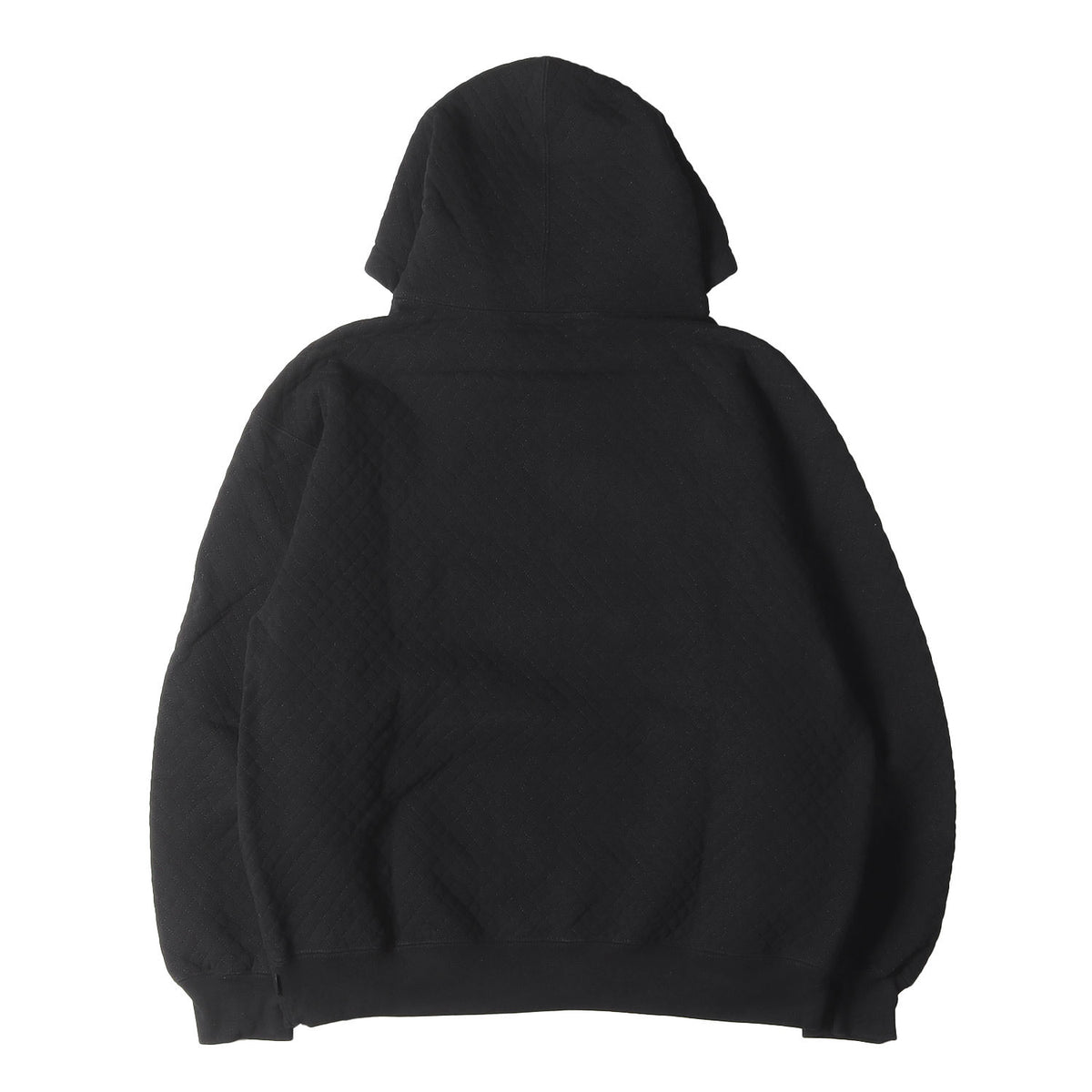 23SS ロゴプレート キルティング スウェット パーカー(Micro Quilted Hooded Sweatshirt)