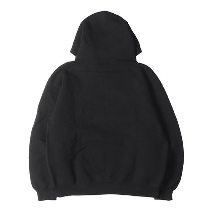 23SS ロゴプレート キルティング スウェット パーカー(Micro Quilted Hooded Sweatshirt)