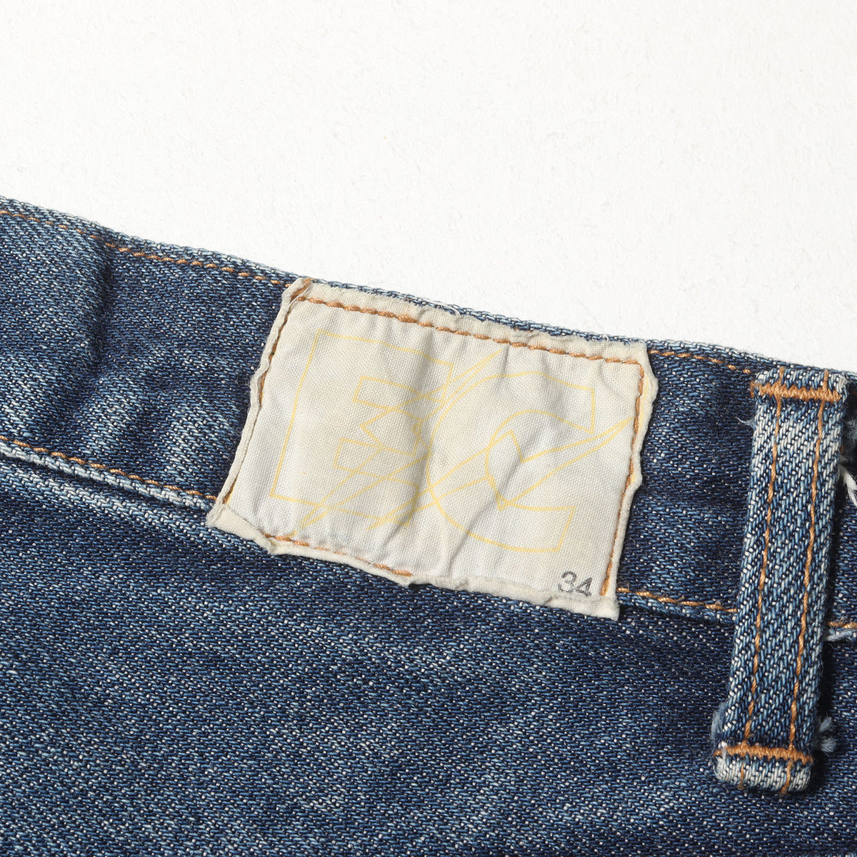 00s 布パッチ セルビッチ付きポケット デニムパンツ