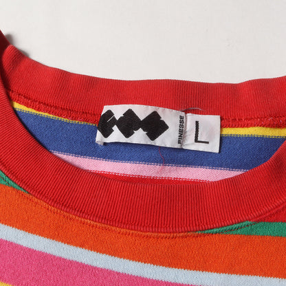 90s ×FINESSE マルチボーダー Tシャツ