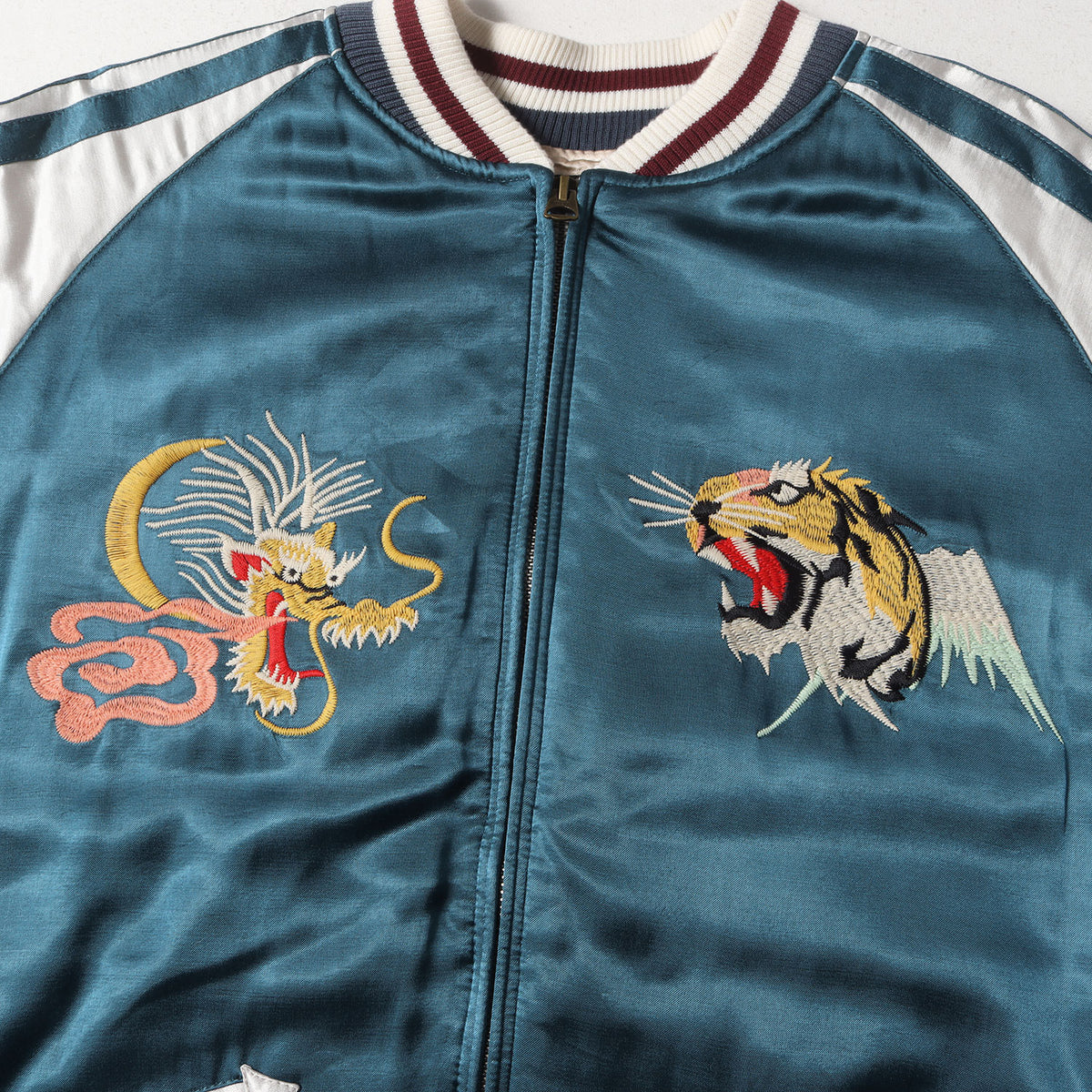 22AW JAPANマップ レーヨンサテン 中綿 スカジャン(RAYON SOUVENIR JACKET)
