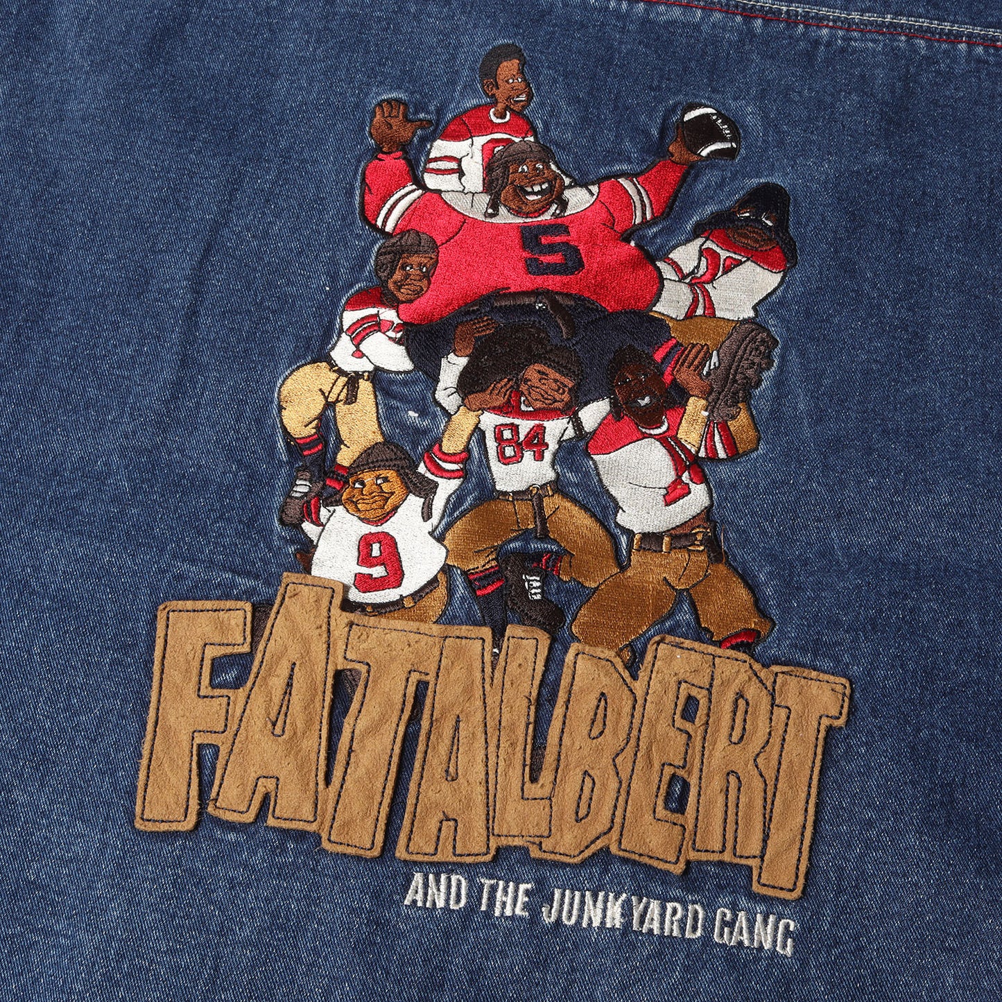 90s FUBU グラフィック刺繍 デニムジャケット