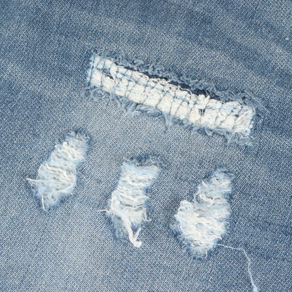 ダメージリペア加工 ペインター イージー デニム スウェット パンツ(RELAX DENIM PANTS)