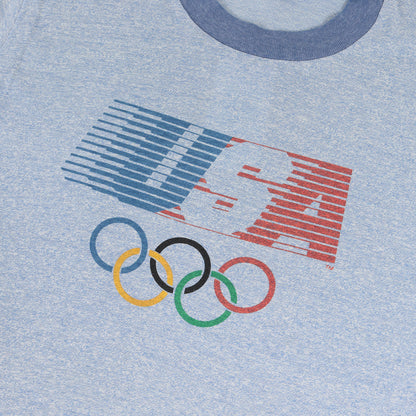 80s ロサンゼルス オリンピック リンガー Tシャツ(USA製)