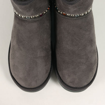 スタッズ付き フェイクファー ブーツ (ORIGINAL FAUX FUR STUDS BOOTS)