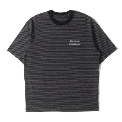 20SS ロゴ刺繍 ボーダー クルーネック Tシャツ