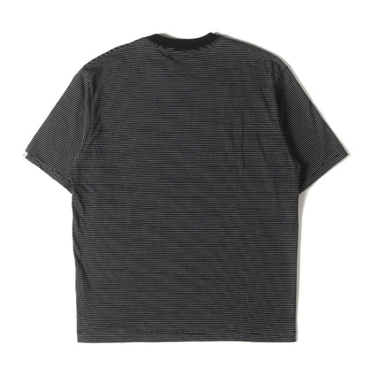 20SS ロゴ刺繍 ボーダー クルーネック Tシャツ