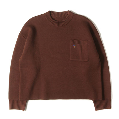 オーバーサイズ ポケット付き ニット セーター