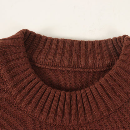 オーバーサイズ ポケット付き ニット セーター