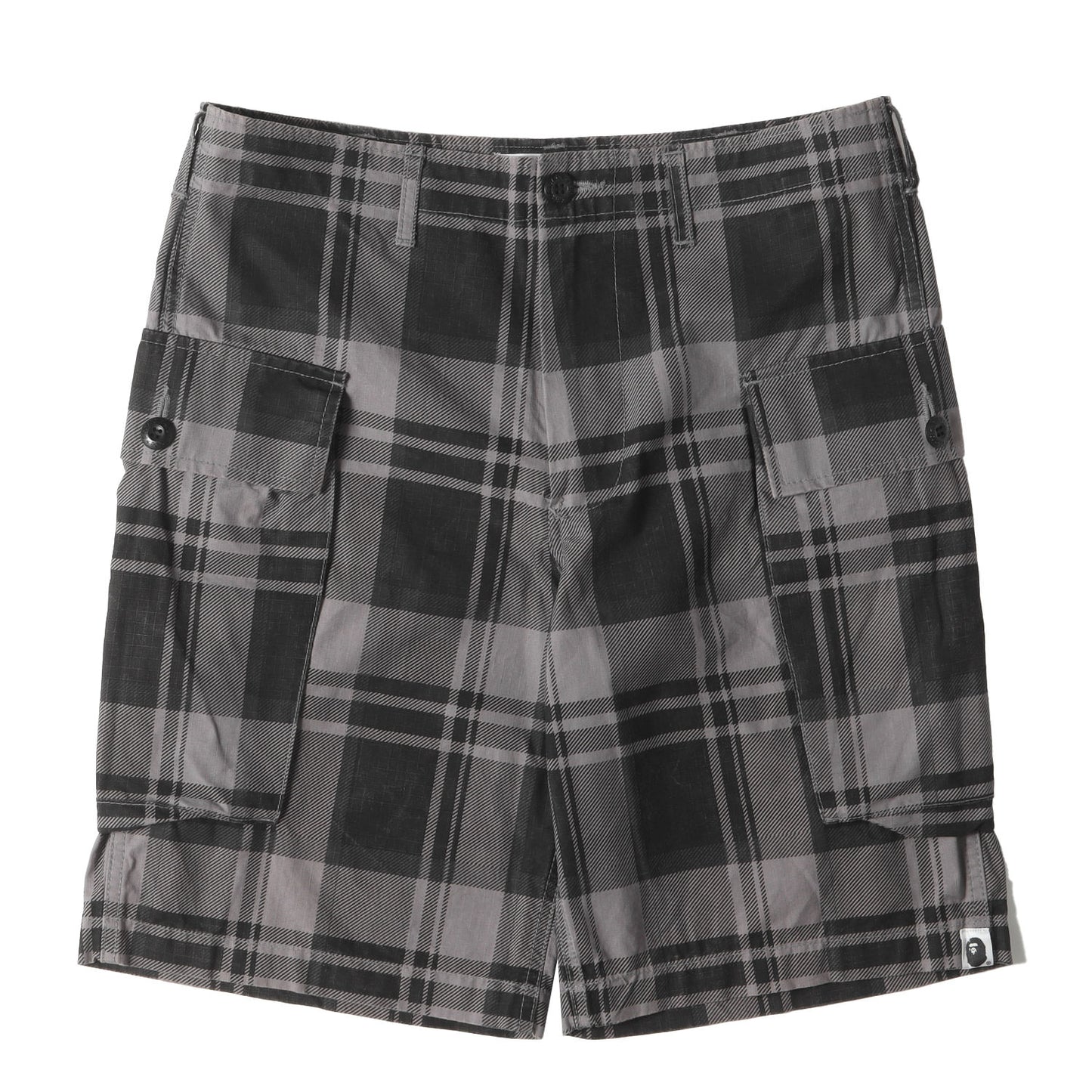 チェック ミリタリー カーゴショーツ