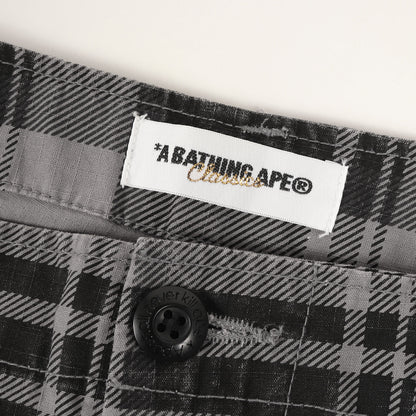 チェック ミリタリー カーゴショーツ