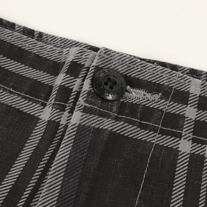 チェック ミリタリー カーゴショーツ