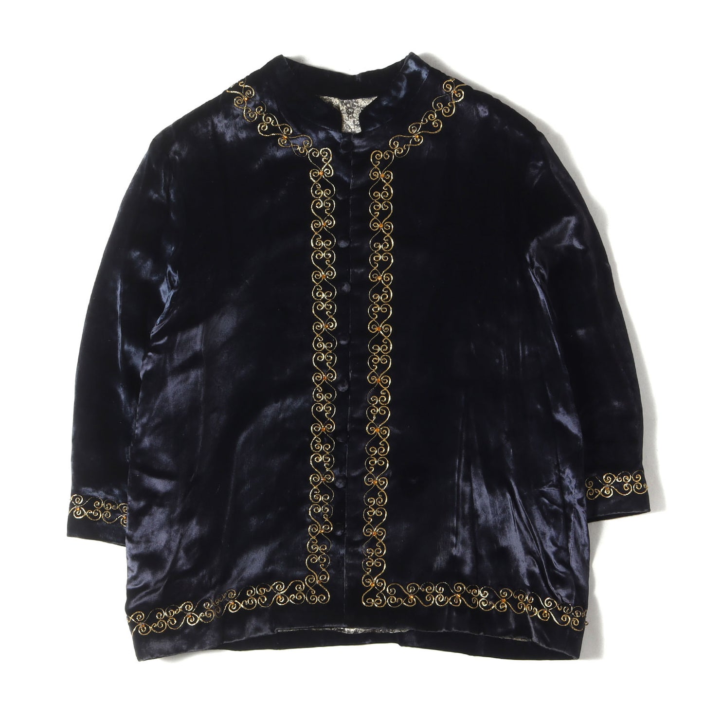 03AW カート期 装飾 ベルベット チャイナジャケット