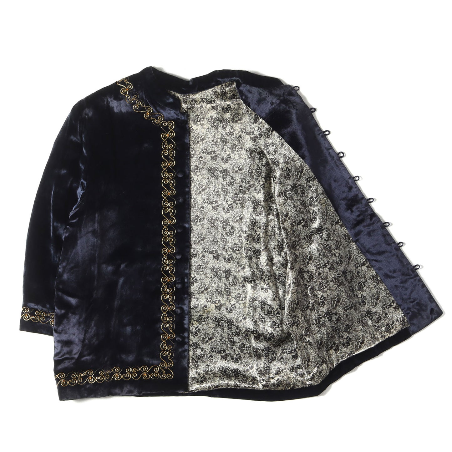 03AW カート期 装飾 ベルベット チャイナジャケット