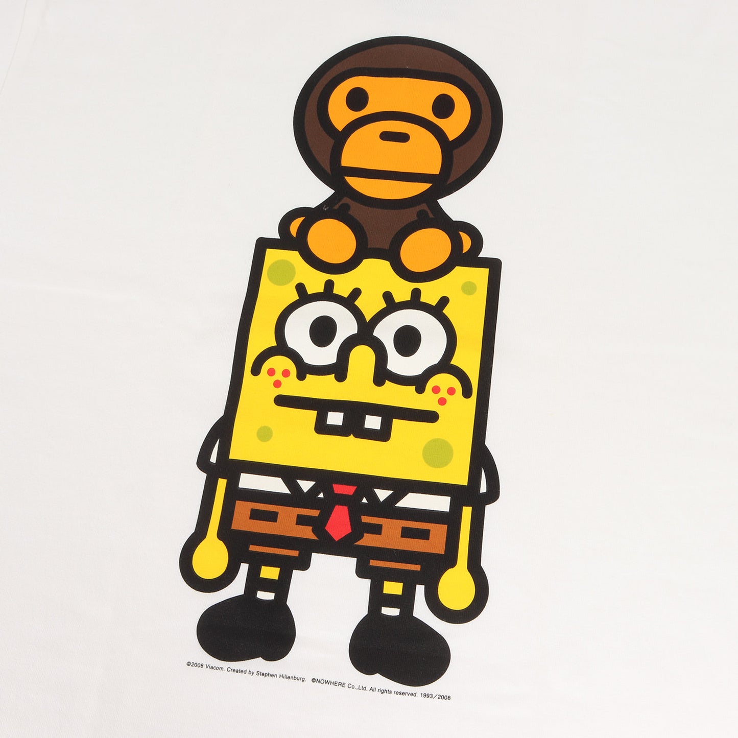 00s ×Sponge Bob スポンジボブ・スクエアパンツ&ベビーマイロ Tシャツ(デッドストック)