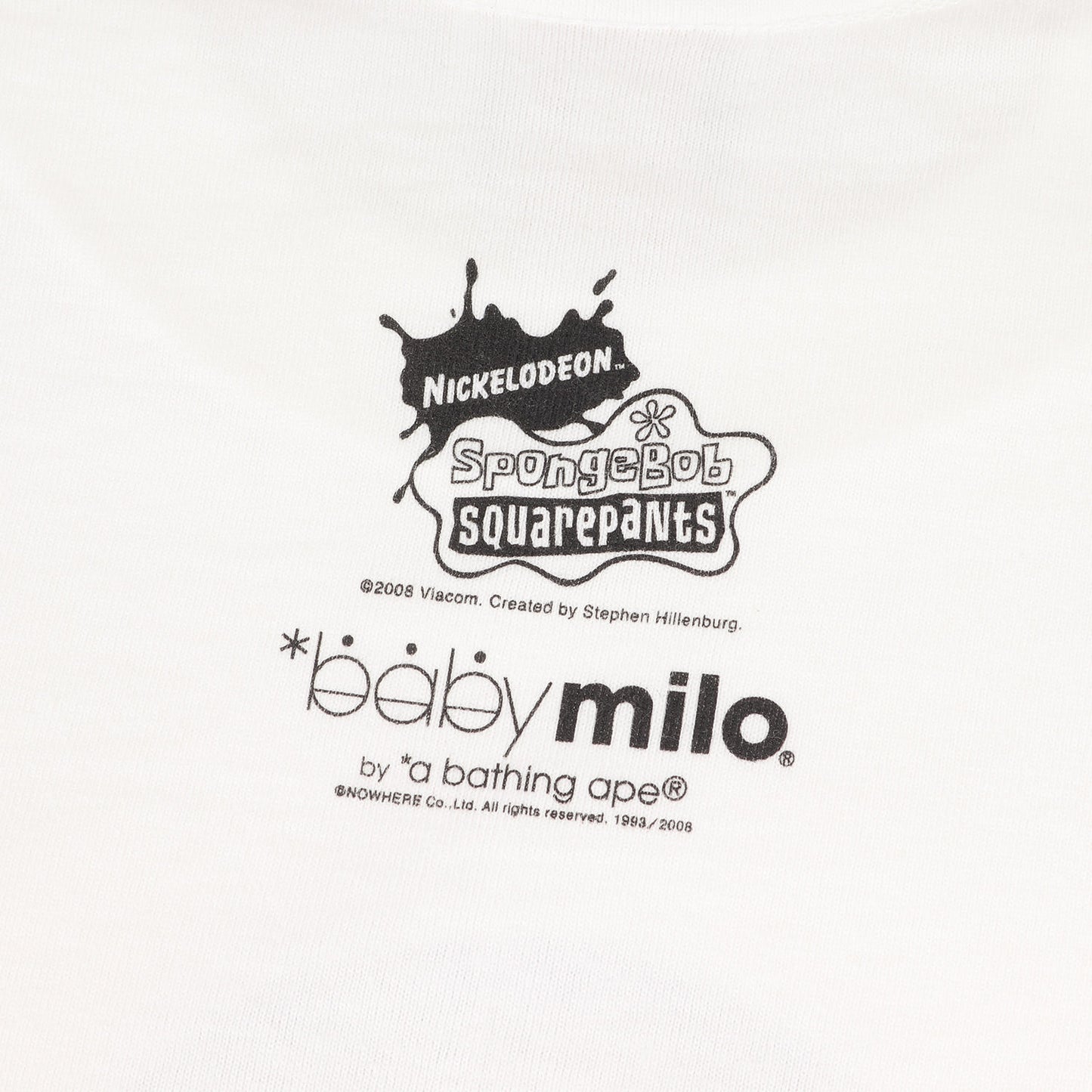 00s ×Sponge Bob スポンジボブ・スクエアパンツ&ベビーマイロ Tシャツ(デッドストック)