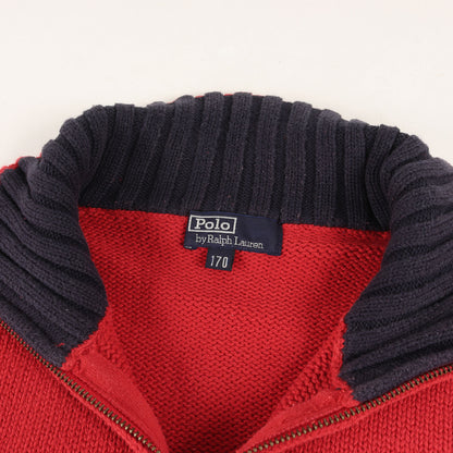 00s 星条旗 ハーフジップ コットンニット セーター