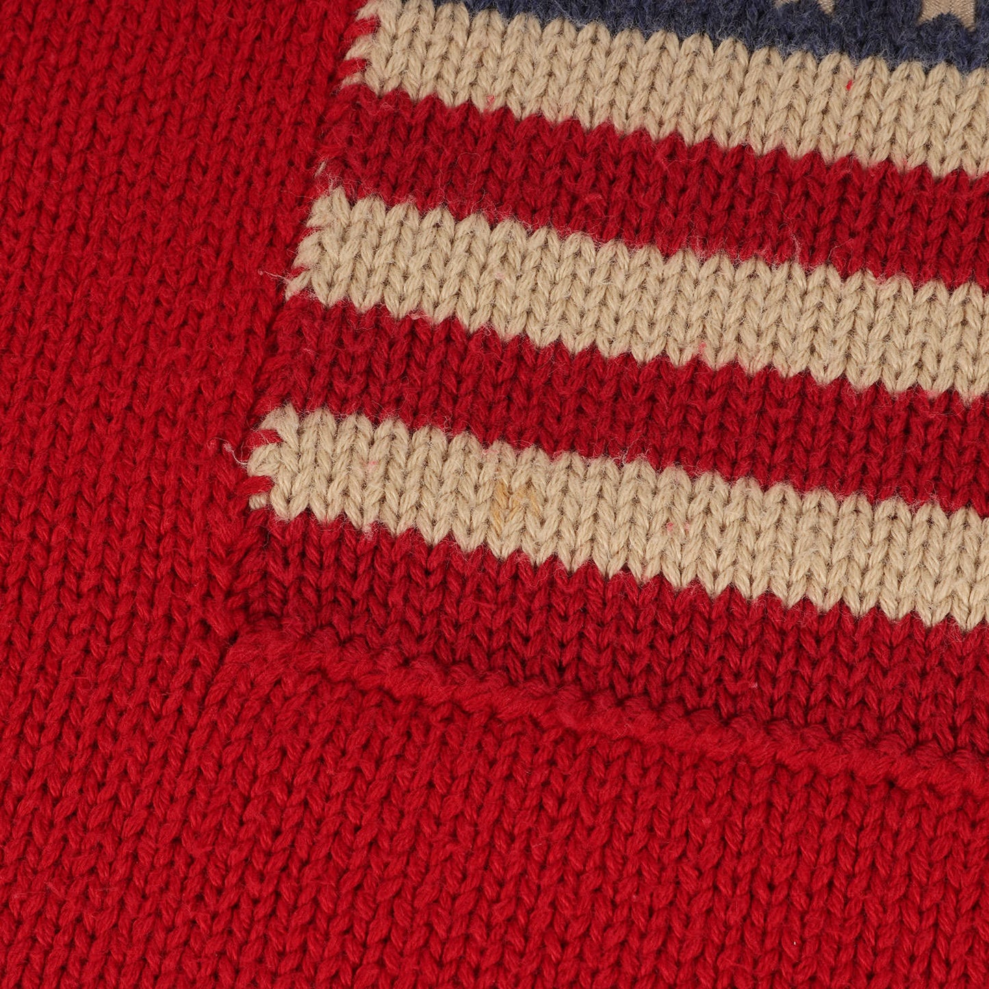 00s 星条旗 ハーフジップ コットンニット セーター