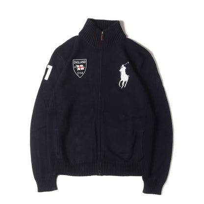 イングランドモデル ビッグポニー ジップ コットンニット セーター