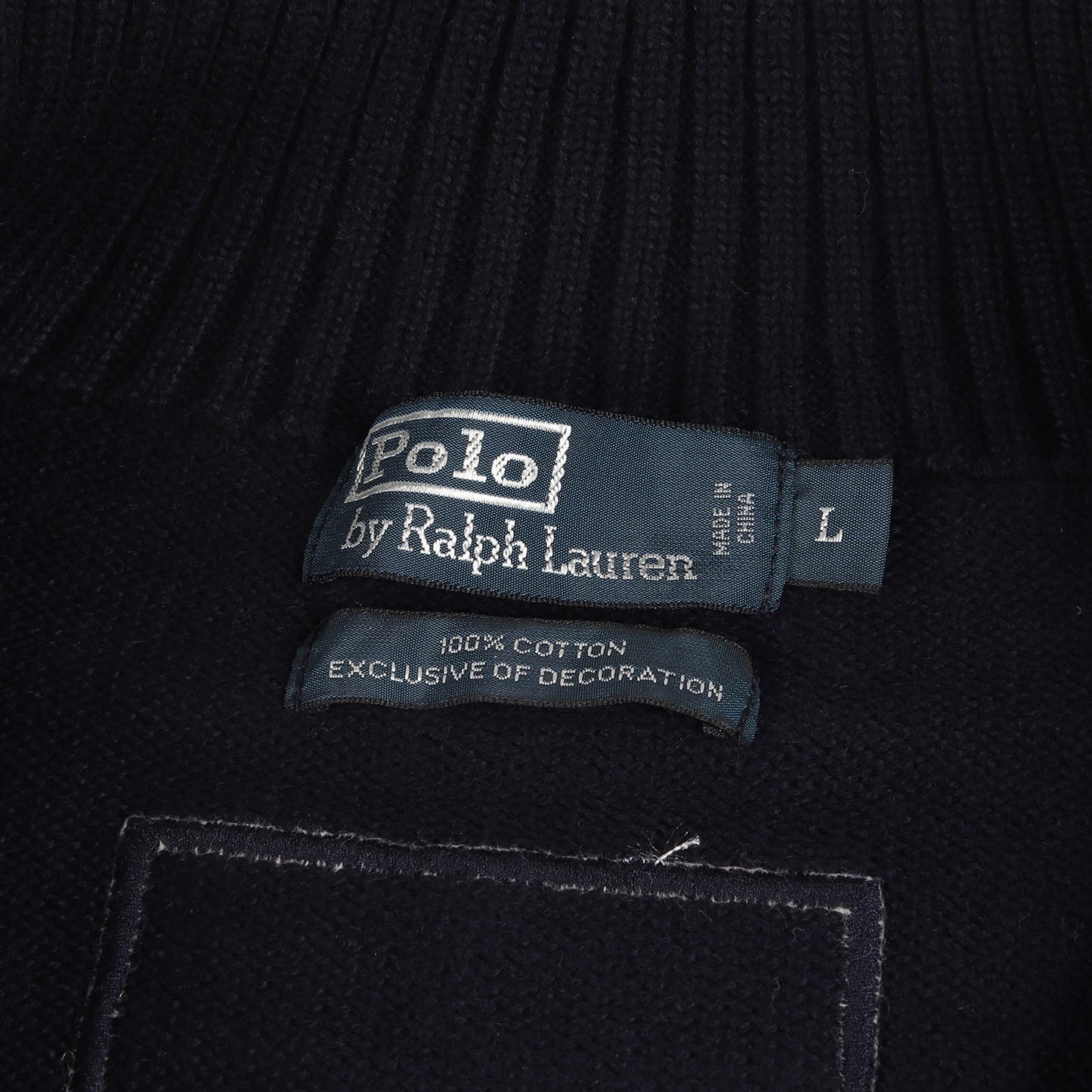 イングランドモデル ビッグポニー ジップ コットンニット セーター