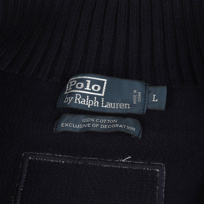 イングランドモデル ビッグポニー ジップ コットンニット セーター