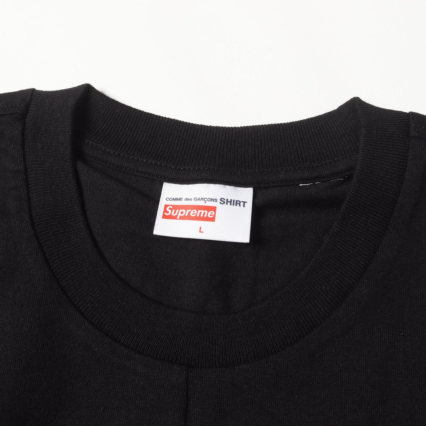 ×COMME des GARCONS SHIRT スプリット BOXロゴ Tシャツ(Split Box Logo Tee)