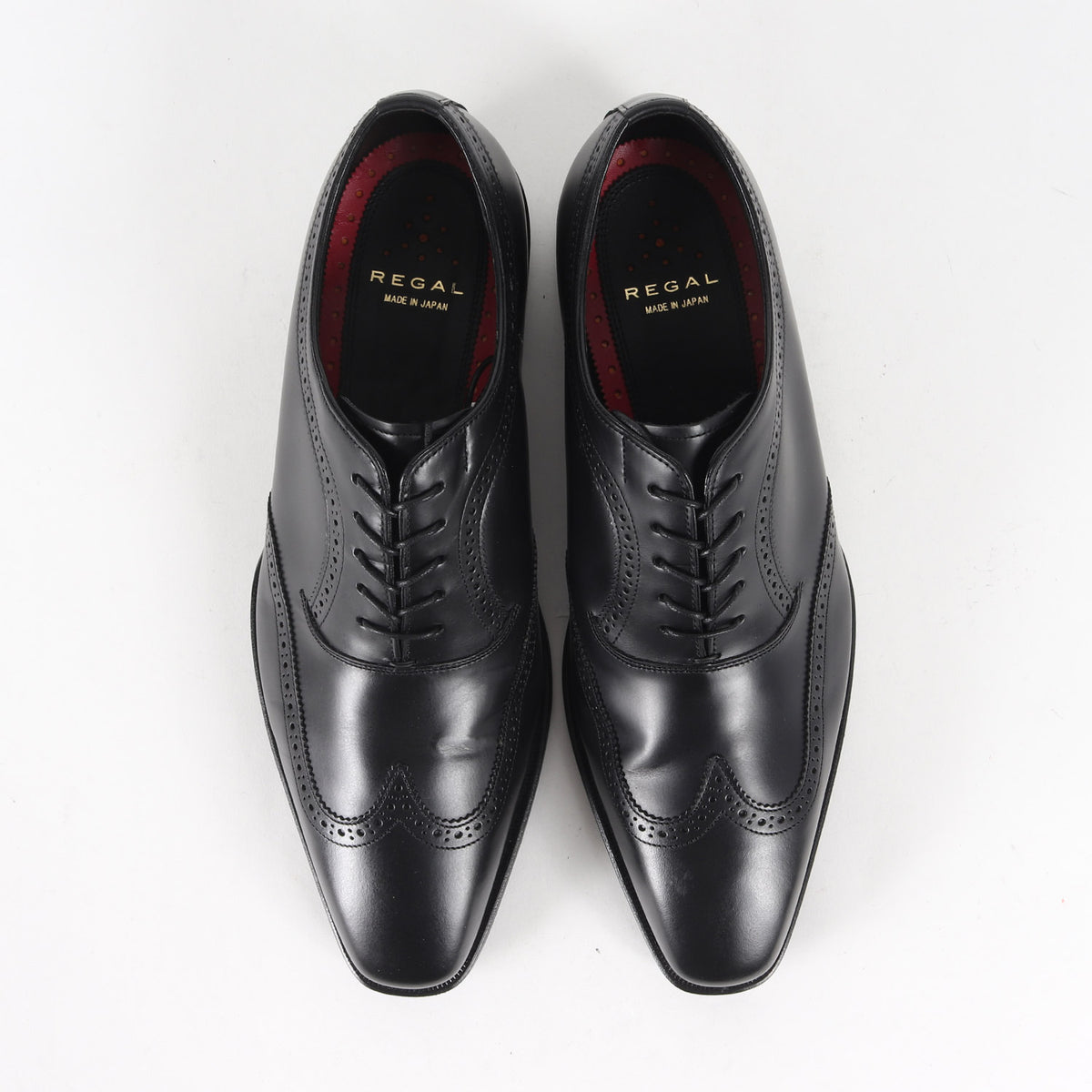 ウィングチップ ロングノーズ 内羽根 レザー シューズ(02CR BF)