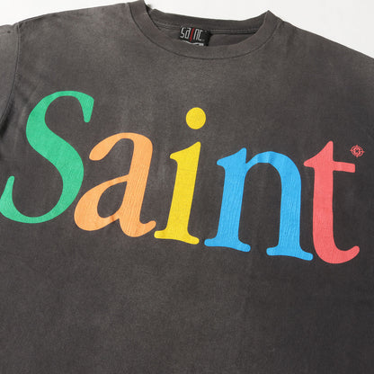 24SS ヴィンテージ加工 カラフルロゴ Tシャツ(SS TEE / COLOFUL SAINT)
