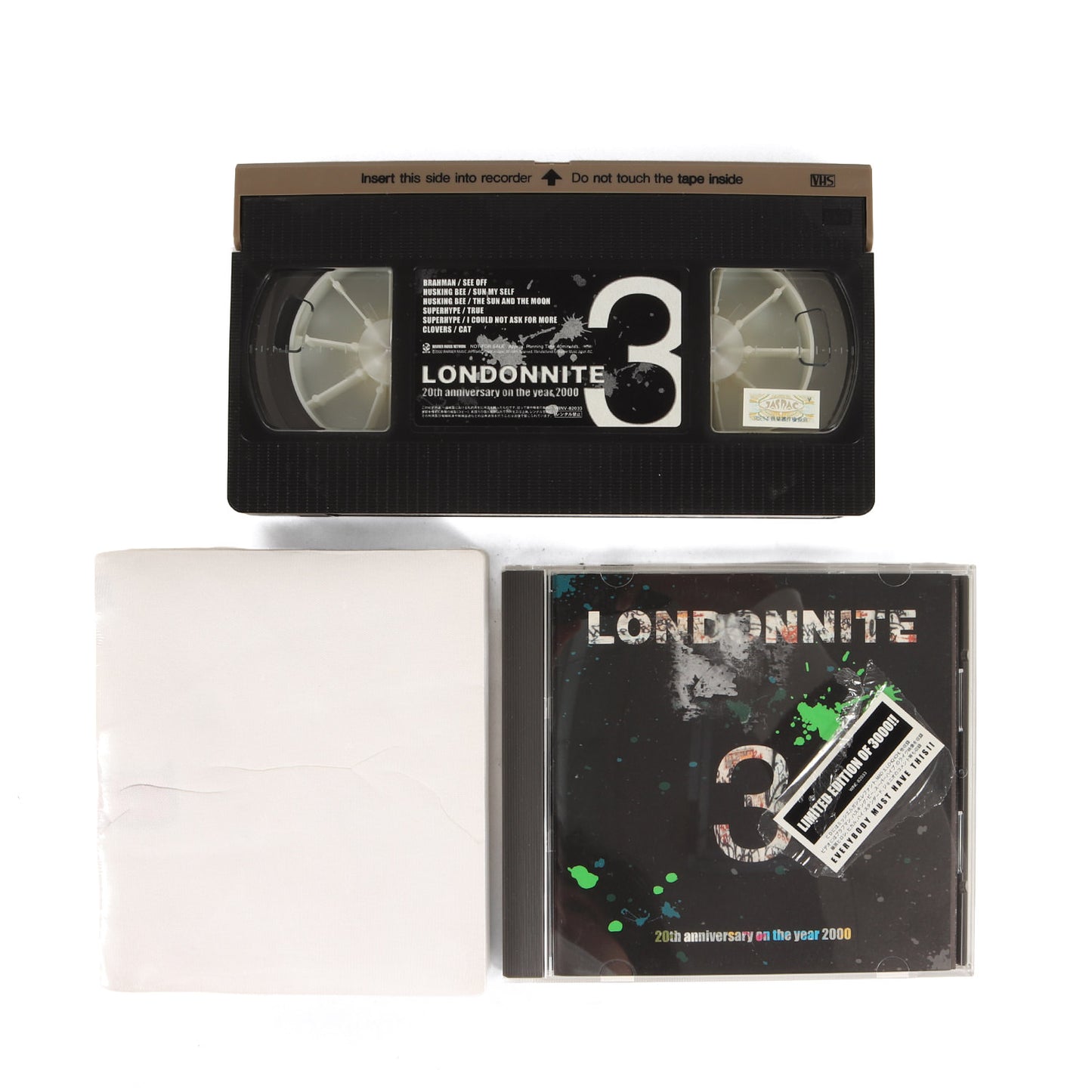 00s 3000個限定 LONDON NITE 3 20周年記念 CD+VHSビデオテープ 圧縮Tシャツ セット(デッドストック)