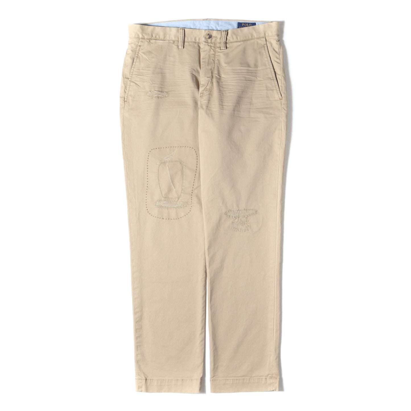 20AW ダメージリペア加工 ストレッチ チノパンツ(STRETCH STRAIGHT FIT)