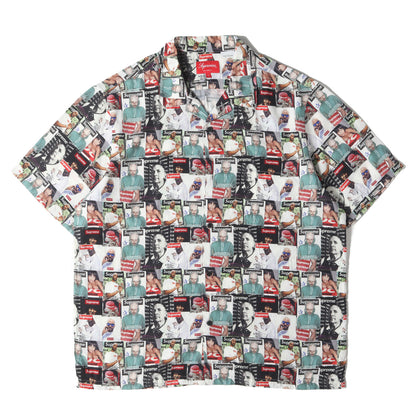 23SS 表紙フォト柄 オープンカラー レーヨン 半袖シャツ(Magazine S/S Shirt)