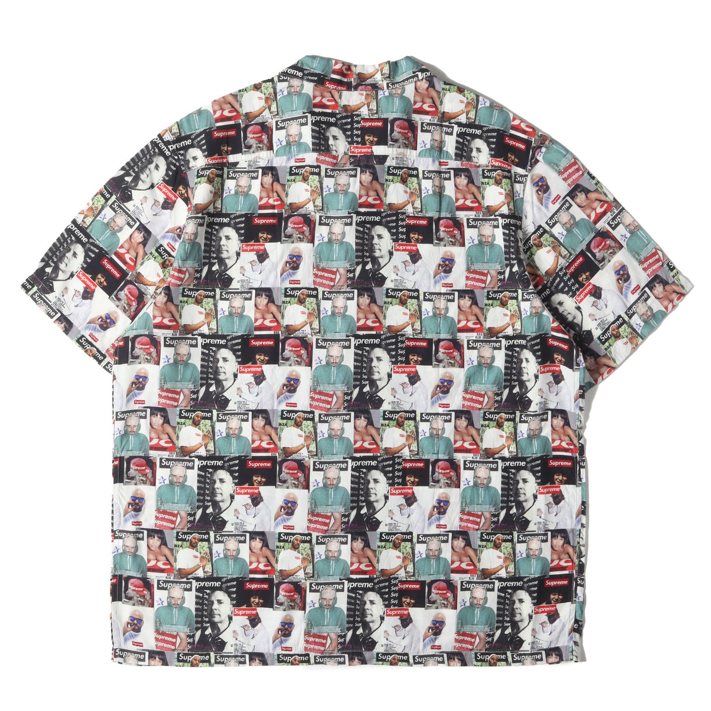 23SS 表紙フォト柄 オープンカラー レーヨン 半袖シャツ(Magazine S/S Shirt)