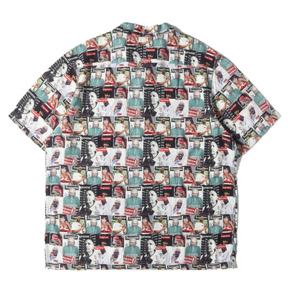 23SS 表紙フォト柄 オープンカラー レーヨン 半袖シャツ(Magazine S/S Shirt)